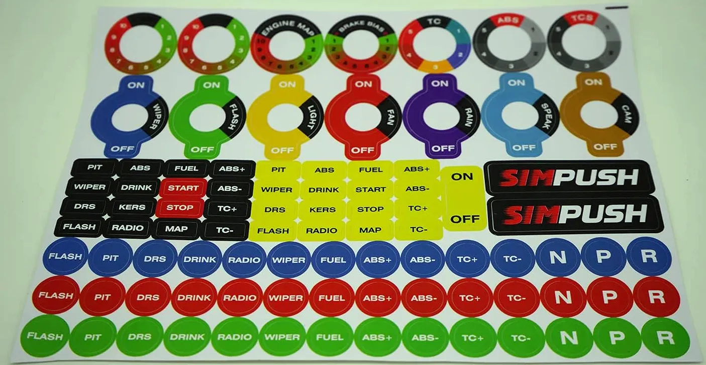 SIMPUSH SIM Racing Sticker Decals